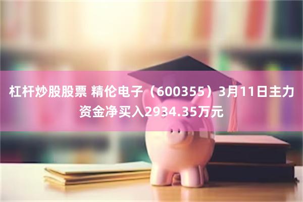 杠杆炒股股票 精伦电子（600355）3月11日主力资金净买入2934.35万元