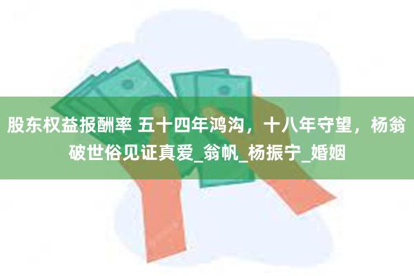 股东权益报酬率 五十四年鸿沟，十八年守望，杨翁破世俗见证真爱_翁帆_杨振宁_婚姻