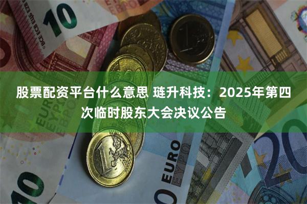 股票配资平台什么意思 琏升科技：2025年第四次临时股东大会决议公告