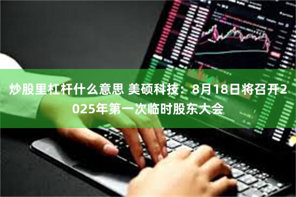 炒股里杠杆什么意思 美硕科技：8月18日将召开2025年第一次临时股东大会